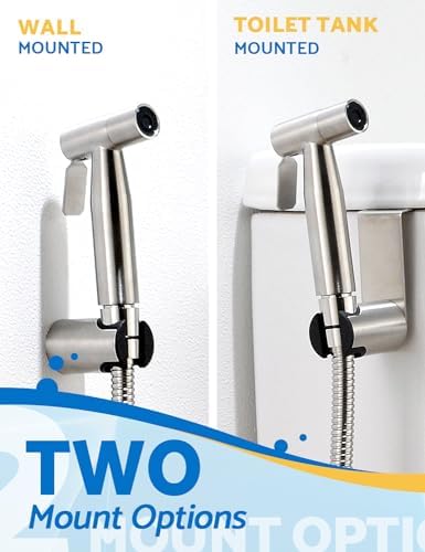 Handheld Bidet Sprayer for Toilet, Jet Sprayer for Toilet Muslim Shower, Adjustable Cloth Diaper Sprayer Bidets for Attachment Toilet with Bidet Hose for Feminine Wash