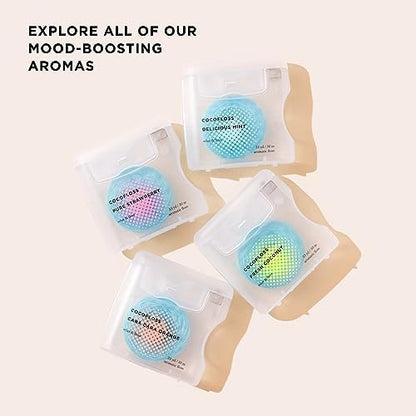 Cocofloss Woven Dental Floss, Dentist-Designed Oral Care, Mint, Waxed, Expanding, Vegan, Kid-Friendly String Floss with Coconut Oil, 3 Spools (33 yd Each)