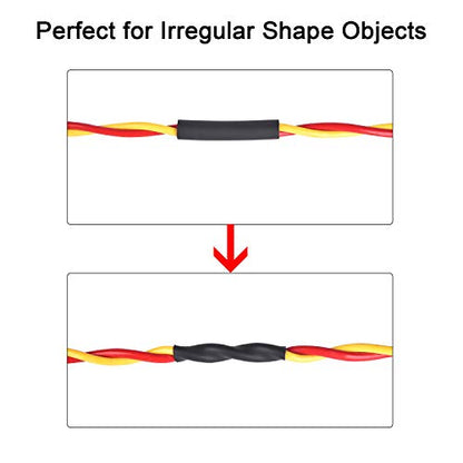 82 Ft XHF 1/2 Inch (13mm) 3:1 Waterproof Heat Shrink Tubing Marine Grade Wire Cable Adhesive Lined Tube Insulation Seal Against Moisture Corrosion and Air Leakage Black