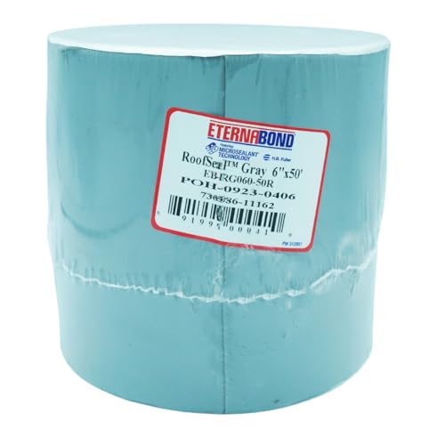 EternaBond RoofSeal Gray 6" x50' MicroSealant UV Stable RV Roof Seal Repair Tape | 35 mil Total Thickness - EB-RG060-50R - One-Step Durable, Waterproof and Airtight Sealant