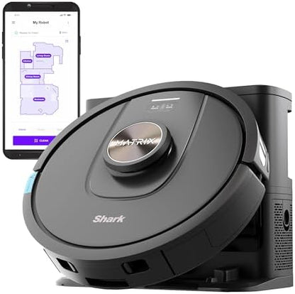 Shark UR2360S Ultra Robot Vacuum, with Matrix Clean, Precision Mapping, 30-Day Capacity HEPA Bagless Self Empty Base, Self-Cleaning Brushroll Perfect for Pet Hair, WiFi, Black (Renewed)