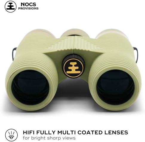 Nocs Provisions Field Issue Compact 10x32 Waterproof Binoculars, Shockproof, Fogproof, 10X Magnification, Bak4 Prism, Multi-Coated Lenses for Adults & Kids, Bird Watching, Hunting & Wildlife Viewing