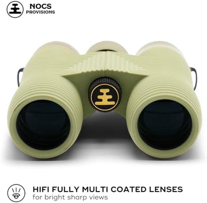 Nocs Provisions Field Issue Compact 10x32 Waterproof Binoculars, Shockproof, Fogproof, 10X Magnification, Bak4 Prism, Multi-Coated Lenses for Adults & Kids, Bird Watching, Hunting & Wildlife Viewing