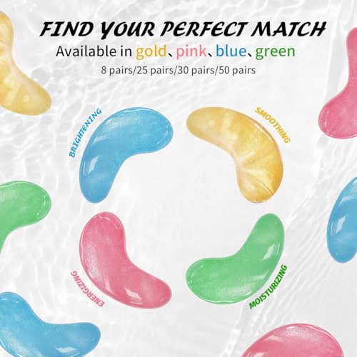 Under Eye Patches (30 Pairs), Hyaluronic Acid Eye Masks for Dark Circles Puffy Eyes Undereye Bags, Collagen Eye Patches for Wrinkles and Hydrate, Skin Care Gift for Her