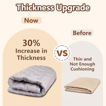 Baby Play Mat, 50x50 Playpen Mat with Super Soft Touch, Activity Mats with Upgraded Anti-Slip Bottom, Machine Washable Crawling Mats for Floor & Picnic (Animal Alphabets)