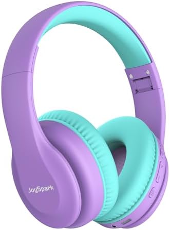 Kids Bluetooth Headphones, Lightweight Wireless Headphones for Kids, 85/94dB Volume Limited, 60 Hours Playtime, Bluetooth 5.3, Over-Ear Toddler Headsets with Built-in Mic-Purple