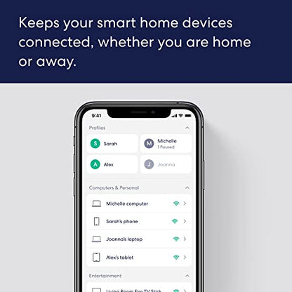 Amazon eero 6+ mesh wifi system - Supports internet plans up to a Gigabit, Coverage up to 4,500 sq. ft., Connect 75+ devices, 3-pack
