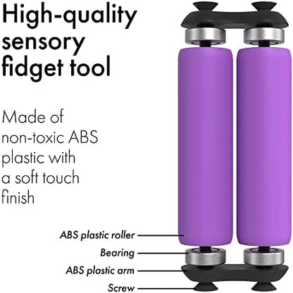 ONO Roller - Handheld Fidget Toy for Adults | Help Relieve Stress, Anxiety, Tension | Promotes Focus, Clarity | Compact, Portable Design (Junior Size/ABS Plastic, Purple)