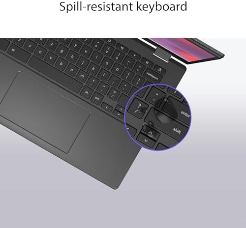 ASUS Chromebook CM14 Laptop, 14" HD Anti-Glare Display (1366x768), MediaTek Kompanio 520, 4GB RAM, 64GB eMMC, ChromeOS, Gray, CM1402CM2A-DS44, Gravity Grey