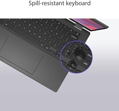 ASUS Chromebook CM14 Laptop, 14" HD Anti-Glare Display (1366x768), MediaTek Kompanio 520, 4GB RAM, 64GB eMMC, ChromeOS, Gray, CM1402CM2A-DS44, Gravity Grey