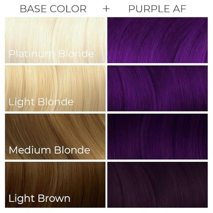 Arctic Fox Semi-Permanent Hair Dye, Vegan & Cruelty-Free, Conditioning, Ammonia-Free, Long Lasting, Purple AF, For All Hair Types, 8 Fl Oz (Pack of 2)