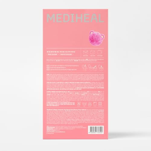 MEDIHEAL Collagen Ampoule Toner Pads [Disney Pixar Edition] - Skin Firming & Restore Elasticity & Deep Hydration - Tighten Wrinkles & Lines - Vegan Face Gauze, Full size 100 + Refill 100 (200 Pads)