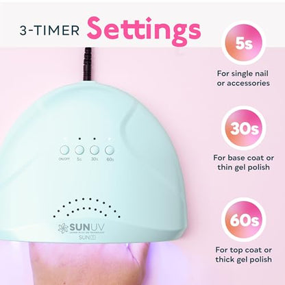 SUNUV Nail Dryer, UV Light for Gel Nail Polish Professional UV LED Lamp with 3 Timer Settings Art Tools Auto Sensor SUNone Blue