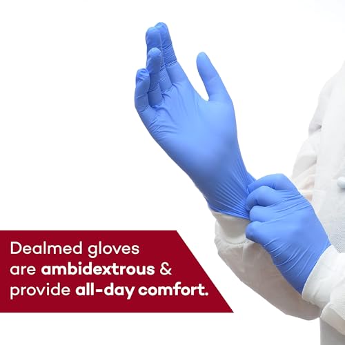 Dealmed Medical Exam Gloves – 200 Count Small Nitrile Gloves, Disposable Non-Irritating Latex Free, Multi-Purpose Use for a First Aid Kit and Medical Facilities