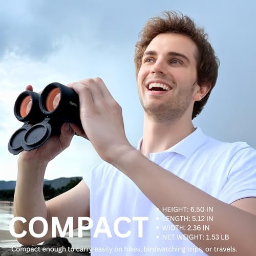 Hontry 10x42 Binoculars with IPX7 Waterproof Protection for Bird Watching, Hunting, Cruise Ship, Travel and Safari