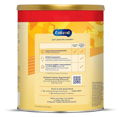 Enfamil NeuroPro Baby Formula, MFGM* 5-Year Benefit, Expert-Recommended Brain-Building Omega-3 DHA, Exclusive Immune Supporting HuMO6 Blend, Infant Formula Powder, Baby Milk, 28.3 Oz