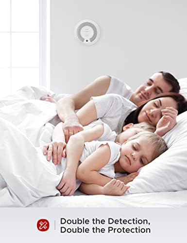 X-Sense 2-in-1 Smoke and Carbon Monoxide Detector Alarm (Not Hardwired), 10-Year Battery-Operated Dual Sensor Fire & CO Alarm, SC06, 1-Pack