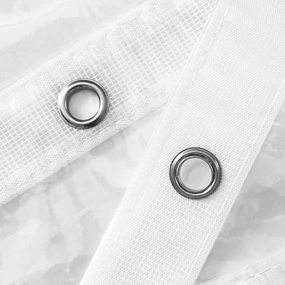 Barossa Design Extra Heavy Duty Shower Curtain Liner Thick - Soft Plastic Shower Liner Waterproof with Grommets & 3 Magnets, Clear, 72"x72"