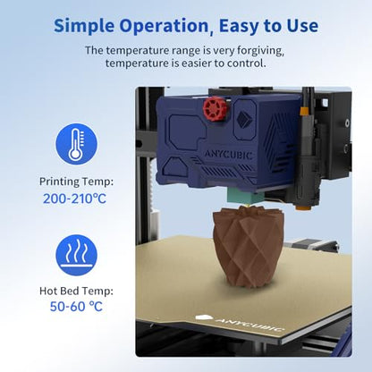 ANYCUBIC PLA 3D Printer Filament, 3D Printing PLA Filament 1.75mm Dimensional Accuracy +/- 0.02mm, 1KG Reusable Spool (2.2 lbs), Bronze