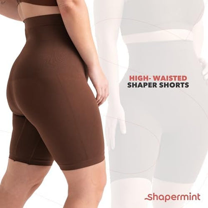 SHAPERMINT Shapewear for Women - High-Waisted Shapewear Tummy Control Shorts, Faja Body Shaper, Underwear for Women