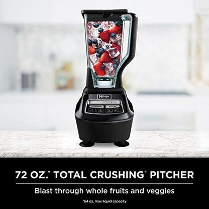 Ninja Mega Kitchen System, 1500W, 72 oz. Full-Size Blender & 8-Cup Food Processor with (2) 16 oz. To-Go Cups, Total Crushing Technology - Smoothies, Ice Crushing, Purees, Dough & More, Black, BL770
