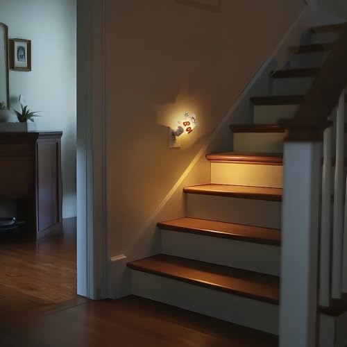 L LOHAS LED Halloween Night Light Plug in, Ghost Nightlight with UL,C7 Bulbs Changeable,Halloween Party Decorative for Adults,Kids,Gift