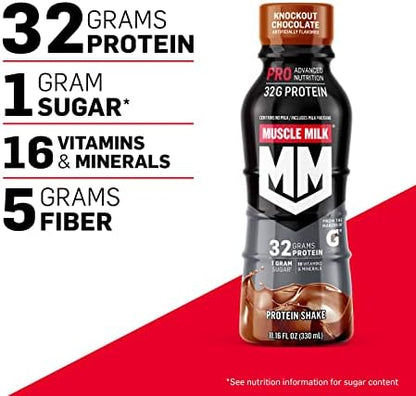 Muscle Milk Pro Series Shake, Cookies 'n Creme, 11.16 Fl Oz Bottles (Pack of 12)