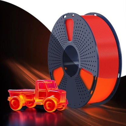 SUNLU PETG Glow in The Dark Filament, Luminous 3D Printer Filament 1.75mm, High Brightness and Long Time Glows PETG Filament, Dimensional Accuracy +/- 0.02mm, 1kg Spool. (Red, Glow Red)