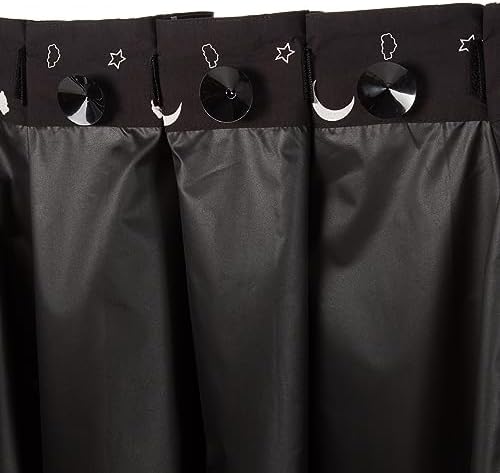 Amazon Basics Portable Blackout Curtain Shade with Suction Cups, 50" W x 78" L, 1-Pack, Moon and Stars