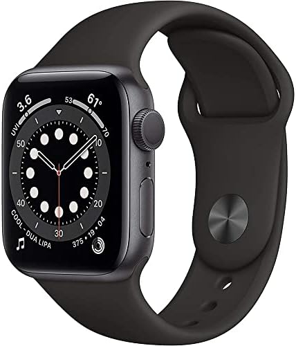 Apple Watch Series 6 (GPS + Cellular, 44mm) - Space Gray Aluminum Case with Black Sport Band (Renewed)
