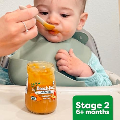 Beech-Nut Chicken Baby Food Pouches with 4g of Protein, Chicken Carrots Peas & Butternut Squash, Baby Puree Meat Baby Food Pouch, Stage 2, 3.5 oz Pouch (12 Pack)