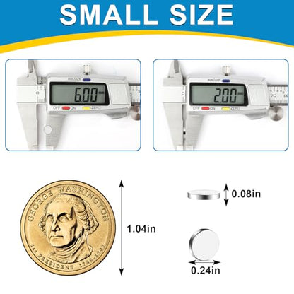 Small Magnets, 400 Pack Refrigerator Magnet 6x2mm Rare Earth Magnets Neodymium Magnet for Crafts, Whiteboard, Kitchen Cabinet