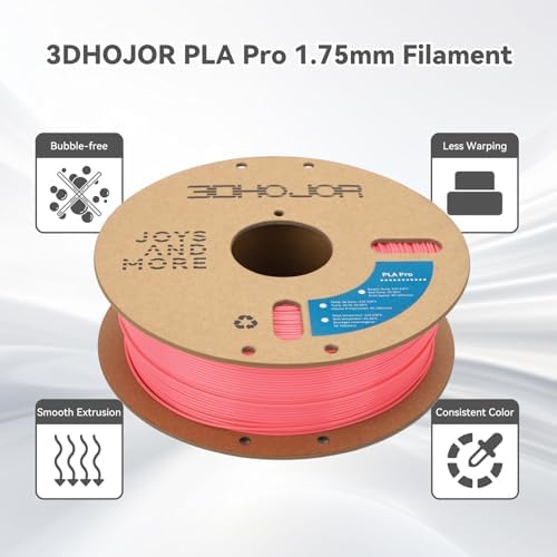 PLA Pro (Plus) Filament 1.75mm, 3D Printer Filament PLA Plus, Cardboard Spool 3D Printing Filament, Dimensional Accuracy +/- 0.03 mm-Pink,1kg