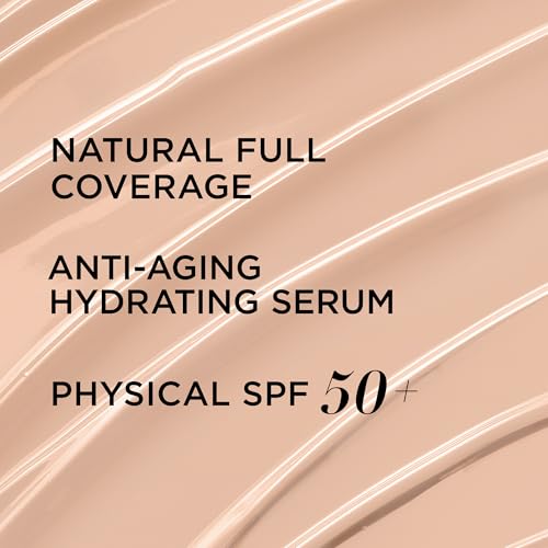IT Cosmetics CC+ Cream - Full-Coverage Foundation With SPF 50, Color Corrector & Anti-Aging Serum, Formulated With Niacinamide & Hyaluronic Acid, Natural Finish, For All Skin Types, 1.08 fl oz