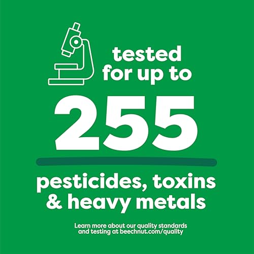 Beech-Nut Chicken Baby Food Pouches with 4g of Protein, Chicken Carrots Peas & Butternut Squash, Baby Puree Meat Baby Food Pouch, Stage 2, 3.5 oz Pouch (12 Pack)