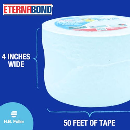EternaBond RoofSeal White 4" x50' MicroSealant UV Stable RV Roof Seal Repair Tape | 35 mil Total Thickness - EB-RW040-50R - One-Step Durable, Waterproof and Airtight Sealant