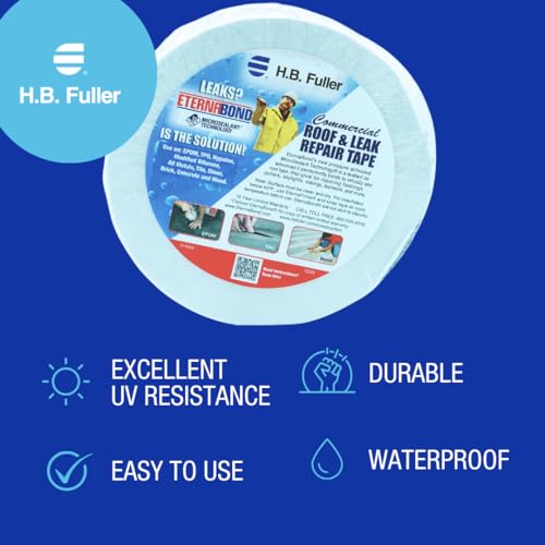 EternaBond RoofSeal White 4" x50' MicroSealant UV Stable RV Roof Seal Repair Tape | 35 mil Total Thickness - EB-RW040-50R - One-Step Durable, Waterproof and Airtight Sealant
