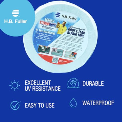 EternaBond RoofSeal White 4" x50' MicroSealant UV Stable RV Roof Seal Repair Tape | 35 mil Total Thickness - EB-RW040-50R - One-Step Durable, Waterproof and Airtight Sealant