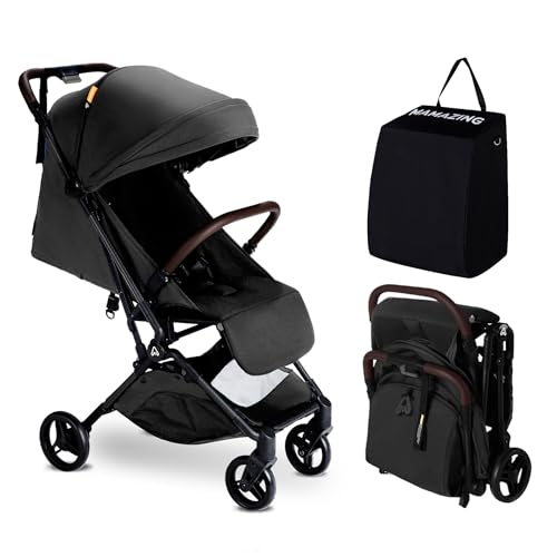 Lightweight Baby Travel Stroller with Carbon Fiber Frame, Compact & Airplane-Friendly, One-Handed Folding Design, 11.6 lbs, Perfect for Toddlers, Jet