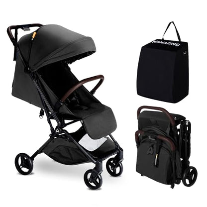 Lightweight Baby Travel Stroller with Carbon Fiber Frame, Compact & Airplane-Friendly, One-Handed Folding Design, 11.6 lbs, Perfect for Toddlers, Jet