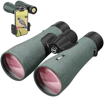 12x50 UHD Binoculars for Adults High Powered with Upgraded Phone Adapter - Large View, Lightweight, IPX7 Waterproof - Binoculars for Hunting Bird Watching Travel Cruise