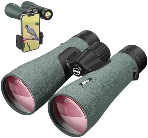 12x50 UHD Binoculars for Adults High Powered with Upgraded Phone Adapter - Large View, Lightweight, IPX7 Waterproof - Binoculars for Hunting Bird Watching Travel Cruise