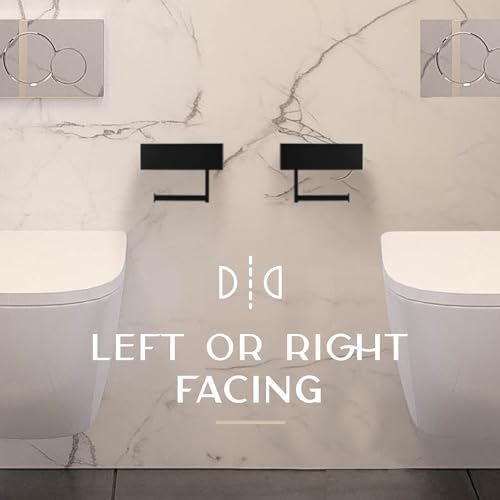 Day Moon™ Matte Black Toilet Paper Holder with Shelf, Wipe Holder for Bathroom Flushable Wipes Dispenser Toilet Paper and Wipes Holder Toilet Paper Holder with Storage