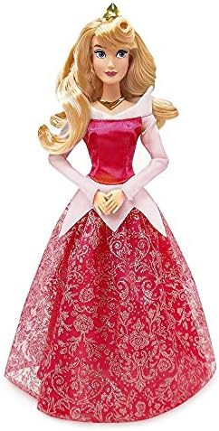 Disney Store Official Disney Princess Classic Doll (Aurora from Sleeping Beauty), 11 Inches, Includes Brush with Molded Details, Fully Posable Toy in Classic Outfit - Disney Princess Toys for Girls