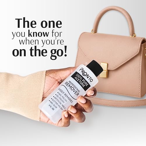 Pronto 100% Acetone Gel Nail Polish Remover - Polish Remover for Nails | Acetone Nail Polish Remover & Acrylic Nail Remover for Removal of Glue & Dip | Acrylic Nail Remover, 8 Fl oz 2 pack