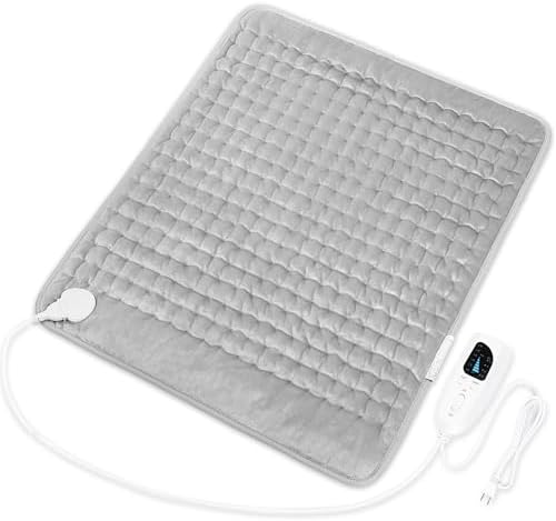 Heating Pad,Electric Heating Pads for Back,Neck,Abdomen,Moist Heated Pad for Shoulder,Knee,Hot Pad for Arms and Legs,Valentines Day Gifts-Auto Shut Off(Light Gray, 20''×24')