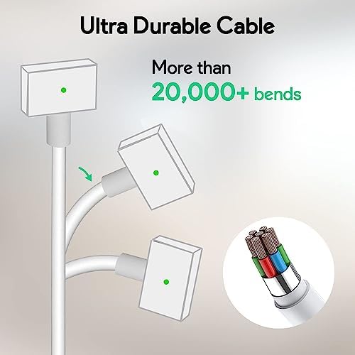 Mac Book Pro Charger - 60W T-Tip Magnetic Charger Power Adapter, Compatible with Mac Book Air/Pro 13-Inch Retina Display(After 2012)