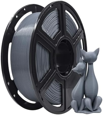FLASHFORGE PLA Filament 1.75mm, 3D Printer Filament 1kg (2.2lbs) Spool, Dimensional Accuracy +/- 0.02mm, 3D Printing Filament Easy to Use and Fits for Most FDM 3D Printers (Grey)