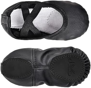 Stelle Ballet Shoes for Girls Toddler Ballet Slippers Soft Leather Boys Dance Shoes for Toddler/Little Kid/Big Kid