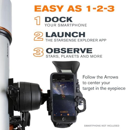 Celestron StarSense Explorer DX 102AZ App-Enabled Telescope – 102mm Refractor with Smartphone Dock & StarSense App – iPhone & Android Compatible – Easy-to-Use for Beginners